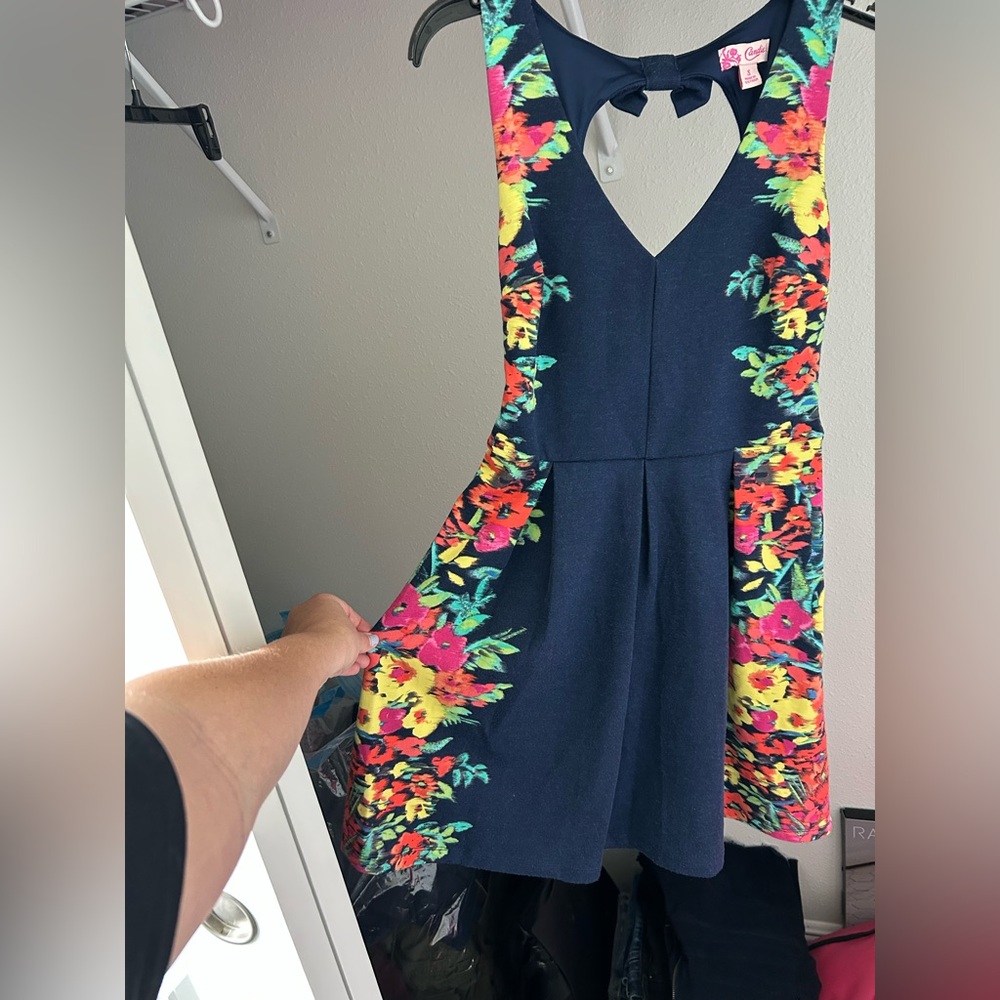 Blue floral dress